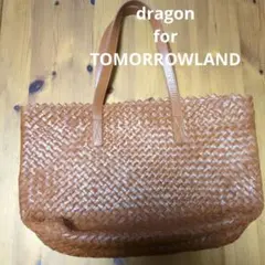 dragon 編み込みトートバッグ　白　美品 dragon 編み込みトートバッグ 白 美品 - メルカリ