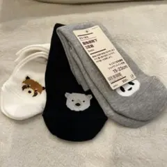 無印良品 19-23cm アニマル 動物　靴下　3足組【未使用】