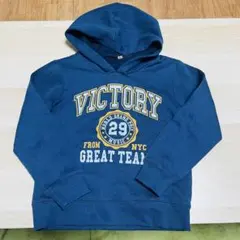 ダークブルーフード付きトレーナー 159cm