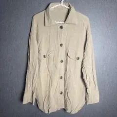 AZUL BY MOUSSY ベージュシャツ 長袖 リネン混 Sサイズのサムネイル