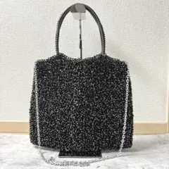 アンテプリマ カルツォーネ スモール エナメルブラック ワイヤーバッグ