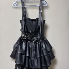IMVAL qooza Frill Leather Dress [BLK]