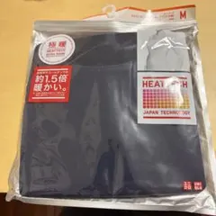 ユニクロ極暖ヒートテック　UネックTシャツ ネイビーM
