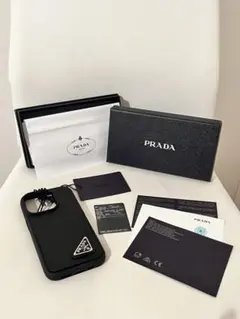 ☆半額☆PRADA iPhoneケース サフィアーノレザー 黒