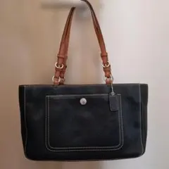 美品！COACH レザー トートバッグ ブラック