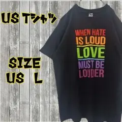 【US古着】アメリカ ヴィンテージ 半袖プリントTシャツ カラフルプリント 黒