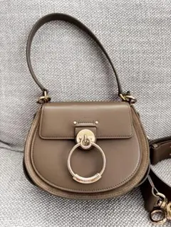 美品✨ Chloé Tess ラージ ショルダーバッグ モッティグレー 3way 