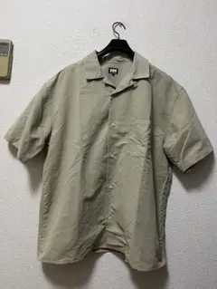 ヘリーハンセン　半袖ナイロンオープンカラーシャツ　/XL　ベージュ　開襟　H/Hのサムネイル