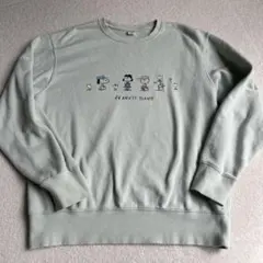 ユニクロ 160 PEANUTS ミントグリーン トレーナー スヌーピー