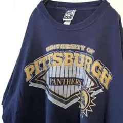 SAVVY ピッツバーグ大学 パンサーズ カレッジ Tシャツ XL ネイビー古着
