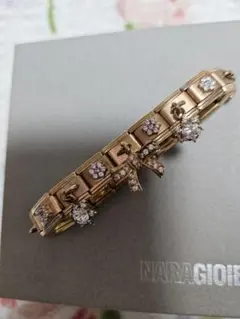 チャーム付きピンク紫ストーンブレスレット、メッサジオ チャーム付きピンク紫ストーンブレスレット、メッサジオ