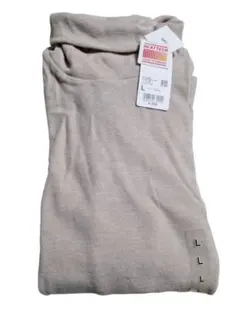 新品未使用✨️ユニクロHEATTECH フリースタートルネック ベージュLサイズ