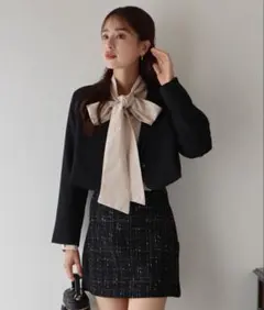 ブルーイースト ブラック ショート丈ジャケット