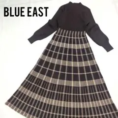 【美品】ブルーイースト ドッキングワンピース ジャガードニットワンピース