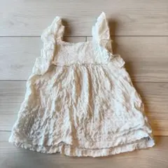 【美品】ZARA ホワイトレースワンピース 1歳　80