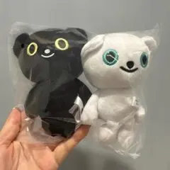 クロネコヤマト黒ネコ&白ネコ★ペアぬいぐるみ非売品　新品未開封セット