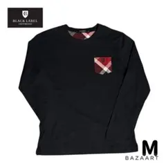 BLACK LABEL CRESTBRIDGE 長袖Tシャツ ロンT 黒ブラック