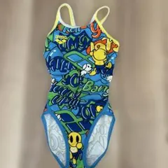arena アリーナ 女児 競泳水着 R130 日本製 カラフル 総柄 キッズ