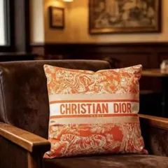 Christian Dior クッションカバー トワルドゥジュイ レッド - メルカリ