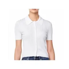 Calvin Klein Jeans リブポロシャツ ホワイト XS