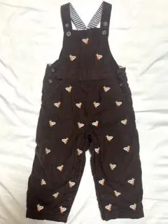 JoJo Maman Bébé アヒル刺繍 コーデュロイオーバーオール 90cm
