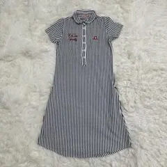 lecoqsportif ルコックゴルフ ストライプ　半袖　ロングワンピース