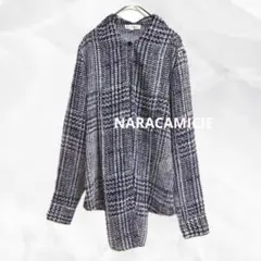 b432 ナラカミーチェ　ビッググレンチェックボウタイシアーブラウス　入学卒業式