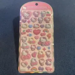 【正規品】ハローキティ　ヒョウ柄　サンリオ　コットンパフィーシール