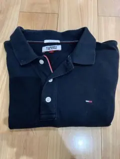 TOMMY JEANS ブラックポロシャツ L