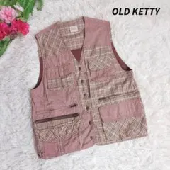 ketty 麻ブレンド・切り替えデザイン・マルチポケット ベスト 67744のサムネイル