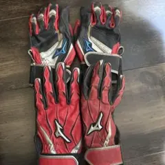 T*g様 Mizuno バッティング用手袋 赤黒青