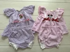 【美品】ディズニー　セットアップ　70 ミニー　レディ　ギンガムチェック　双子のサムネイル