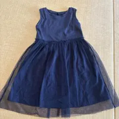 UNIQLO ネイビー ノースリーブワンピース 120春夏シンプル