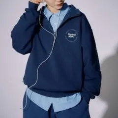 【Reebok別注】裏毛ハーフジッププルオーバースウェット