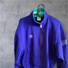 90s adidas 紫 トラックジャケット デサント製