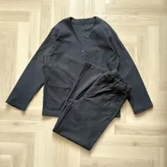 無印良品 縦横ストレッチ起毛ヘリンボーン セットアップ S カーディガン スーツ