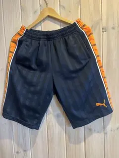 ◆【希少】90s PUMAジャージ ハーフパンツ プージャー ネイビー×オレンジ
