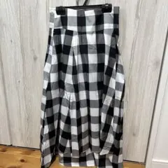 新品　フェルゥ　ブロックチェックフレアロングスカートのサムネイル