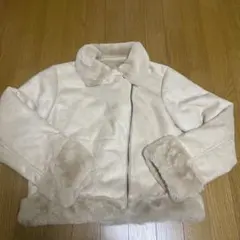 美品INGNIベージュ ファー付きムートンコート Mサイズ