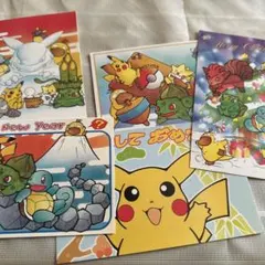 ポケモン　特製ポストカード　メリークリスマス＆ハッピーニューイヤー　1999年