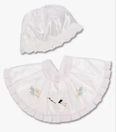 お宮参り用衣装セット 女の子　ピンク 刺繍　帽子　スタイ