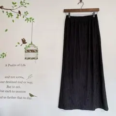 Dazy /リンクルプリーツ タイトスカート ウエストゴム ブラック M