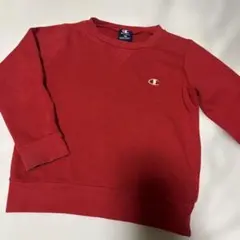 120cm Champion ロゴ刺繍入りトレーナー 赤