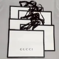 GUCCI（グッチ）ショッパー ショッピング袋 ホワイト/ブラック 大5枚セット