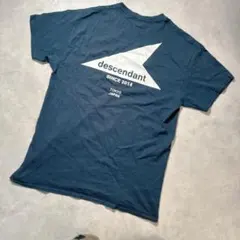 DESCENDANT ディセンダント Tシャツ 半袖　両面ロゴ ネイビー 1.