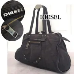 DIESEL アーカイブ エンボスロゴ トートバッグ ブラック デニム Y2K DIESEL アーカイブ エンボスロゴ トートバッグ ブラック デニム Y2K