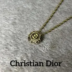 美品 Christian Dior サークル CDロゴ ゴールド ネックレス