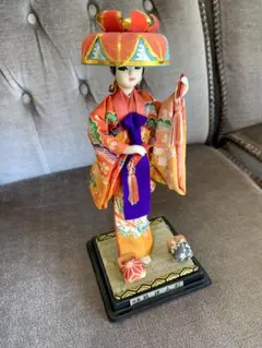 【昭和レトロ】特産 琉球人形 四ッ竹踊り 沖縄伝統工芸品 美品 ヴィンテージ② 昭和レトロ】特産 琉球人形 四ッ竹踊り 沖縄伝統工芸品 美品