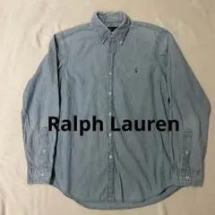Ralph Lauren デニムシャツ M 刺繍ロゴ ボタンダウン
