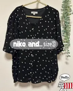 niko and... ニコアンド ドット柄シアーブラウス サイズ3